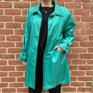 VINTAGE TEAL TRENCH COAT 💚